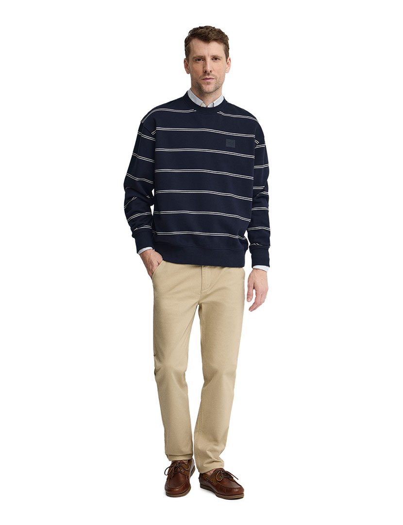 Sweatshirt Riscas Oversize Fit Azul