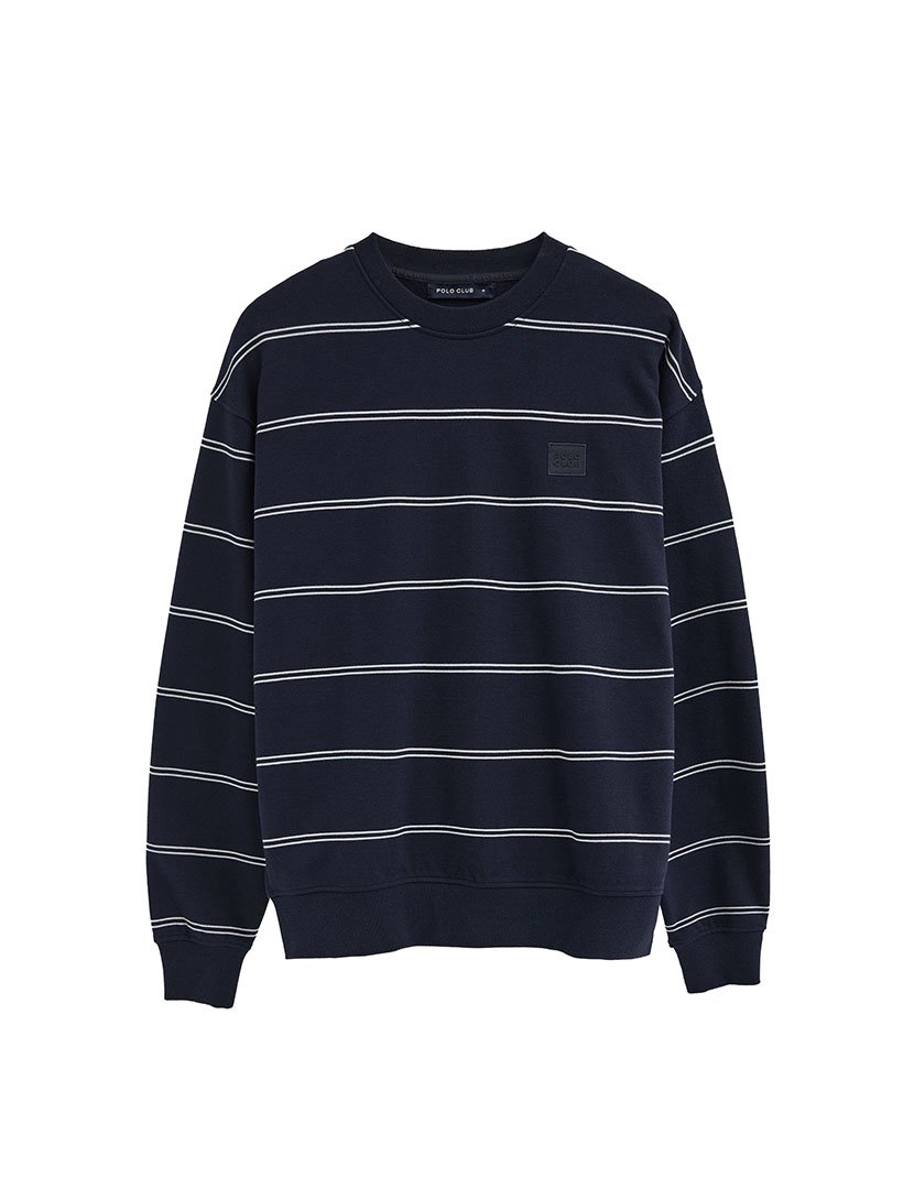 Sweatshirt Riscas Oversize Fit Azul
