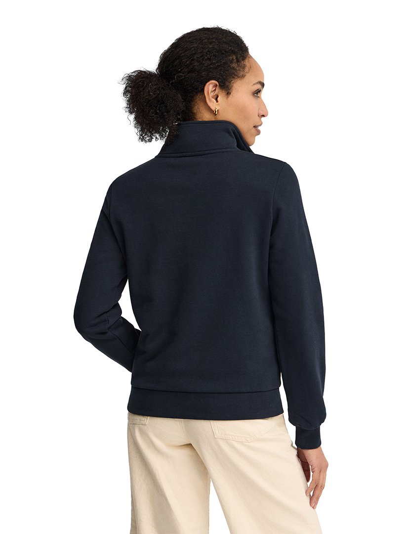 Sweatshirt meio zip Regular Fit Azul