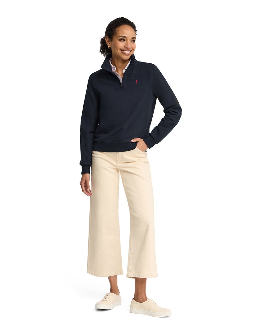 Sweatshirt meio zip Regular Fit Azul
