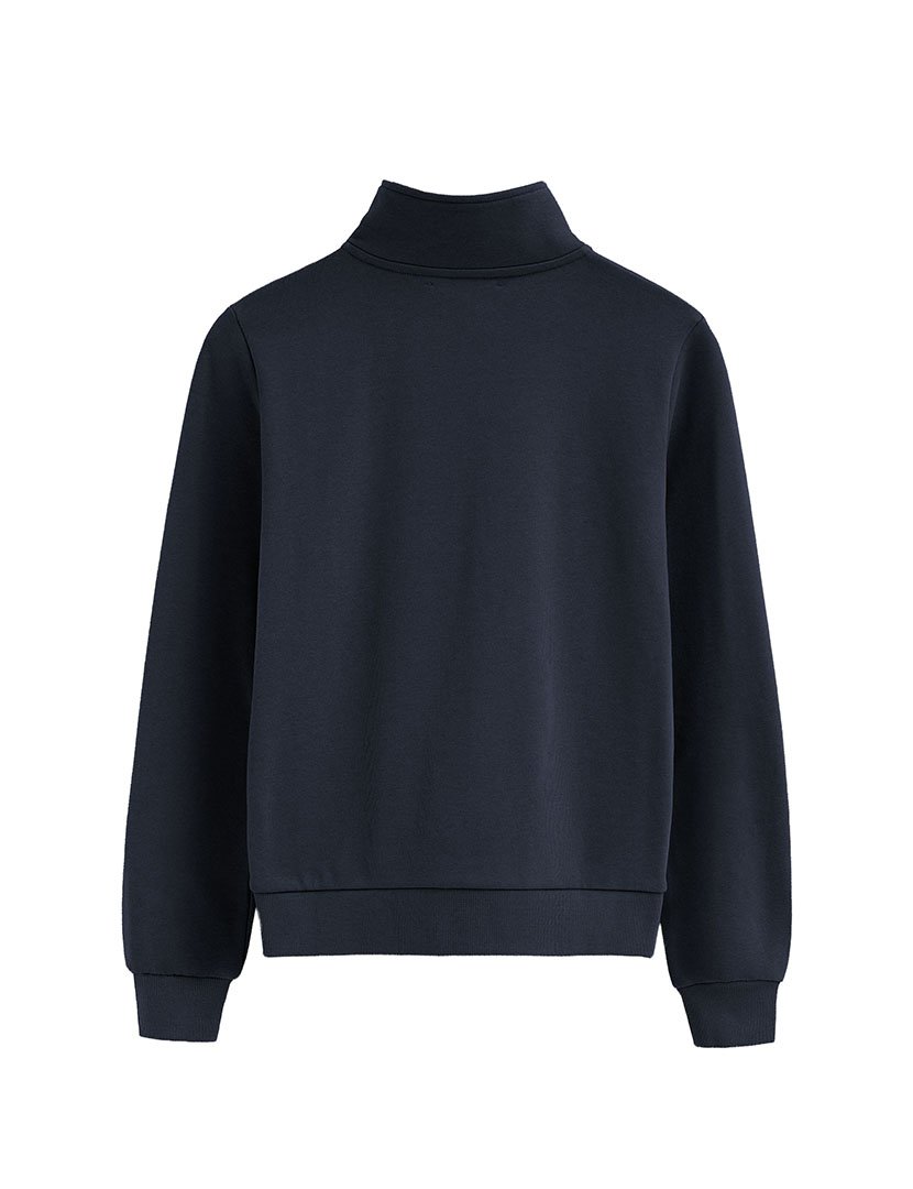 Sweatshirt meio zip Regular Fit Azul