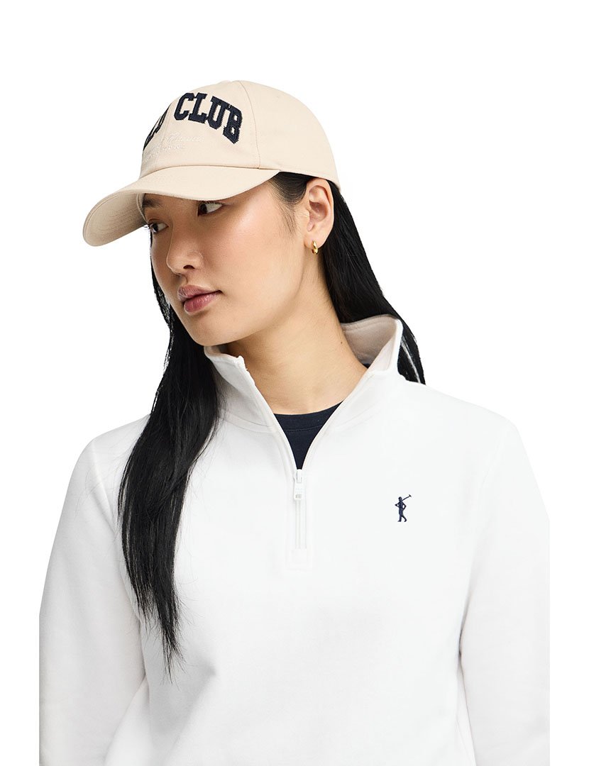 Sweatshirt meio zip Regular Fit Branco