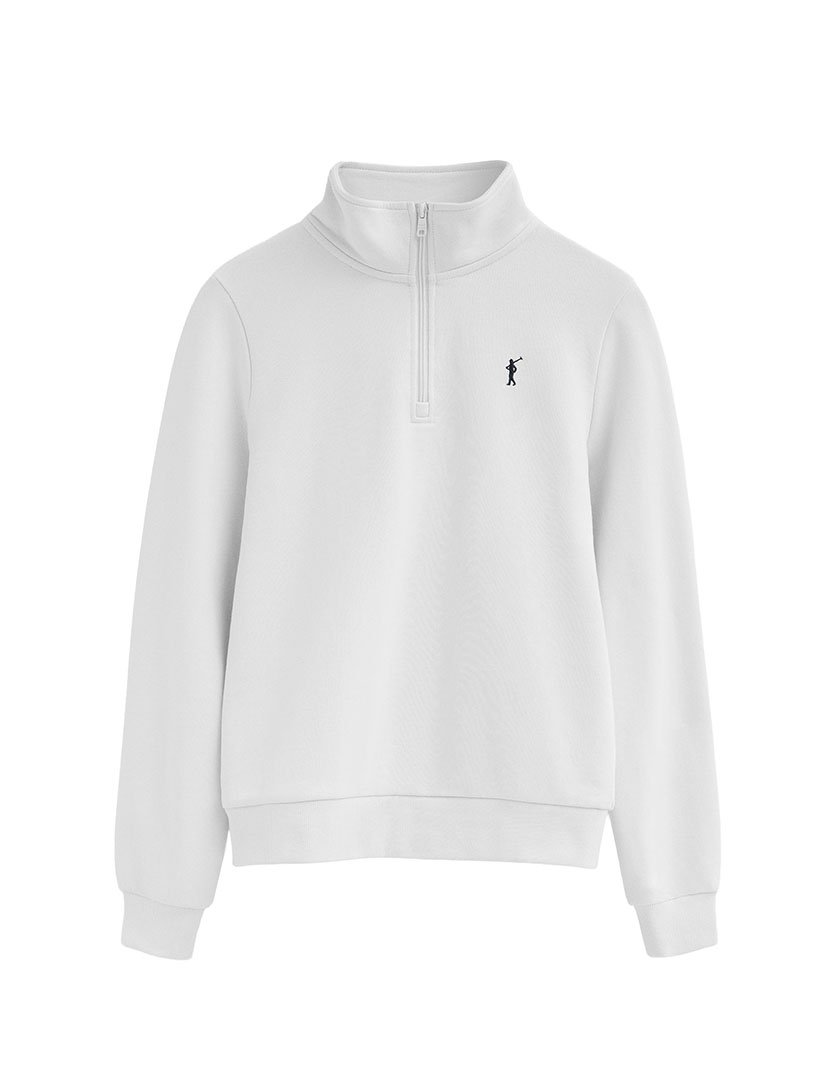 Sweatshirt meio zip Regular Fit Branco