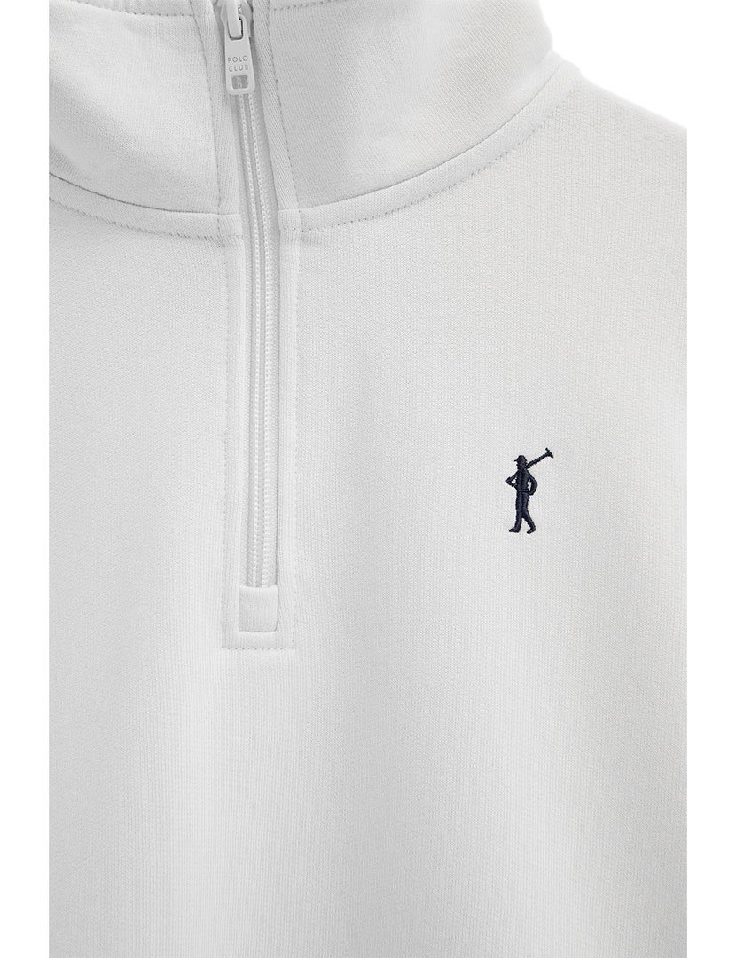 Sweatshirt meio zip Regular Fit Branco