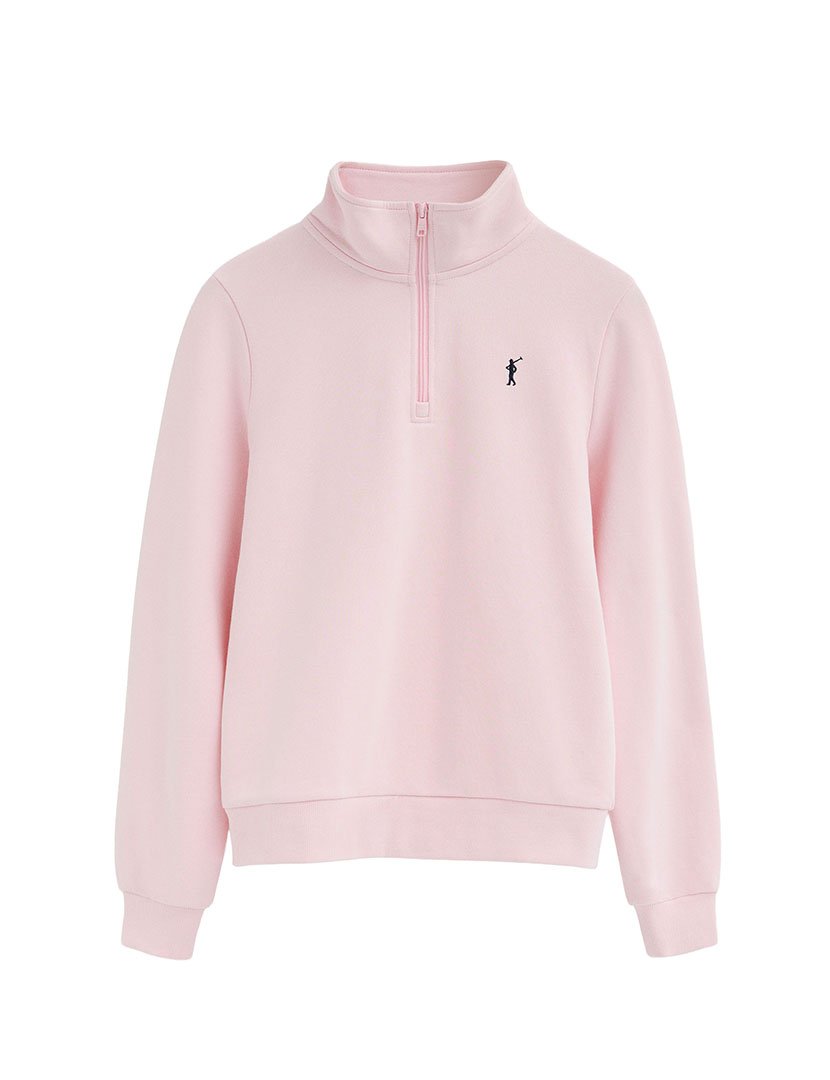 Sweatshirt meio zip Regular Fit Rosa
