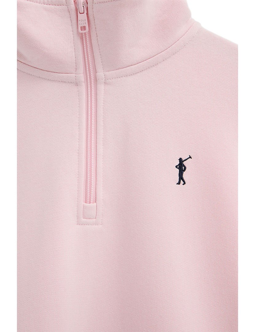 Sweatshirt meio zip Regular Fit Rosa