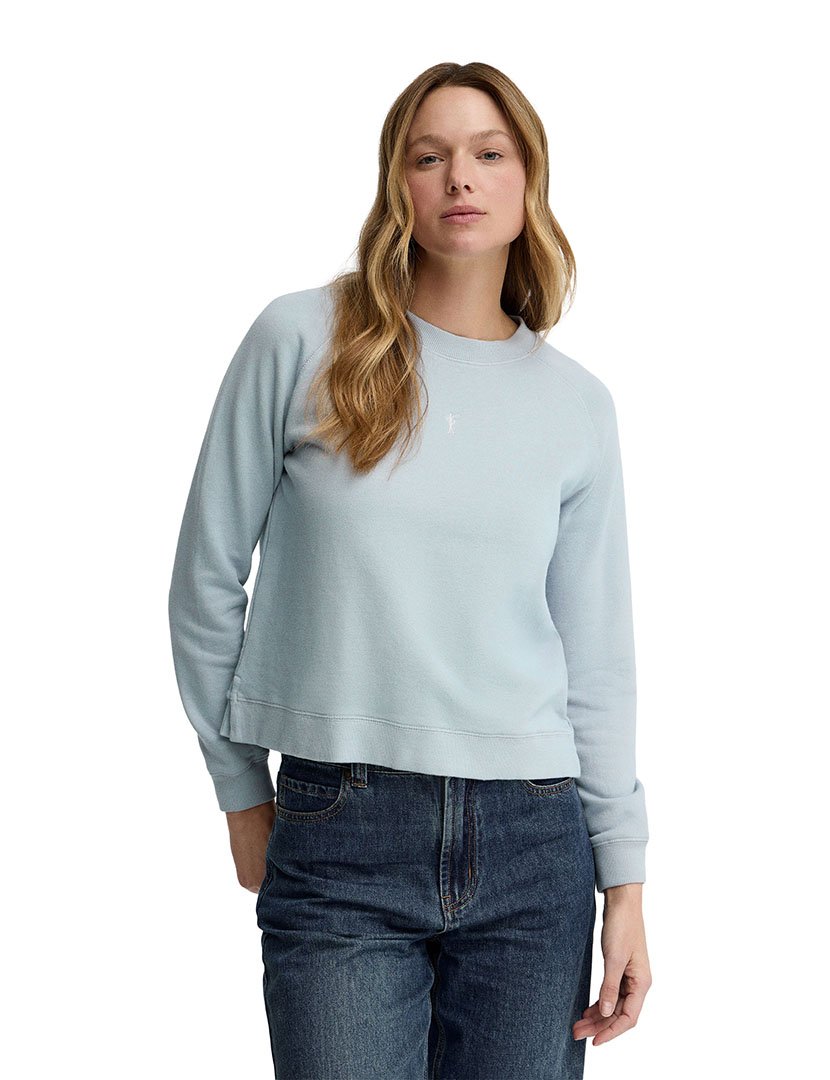 Sweatshirt Regular Fit Azul Claro