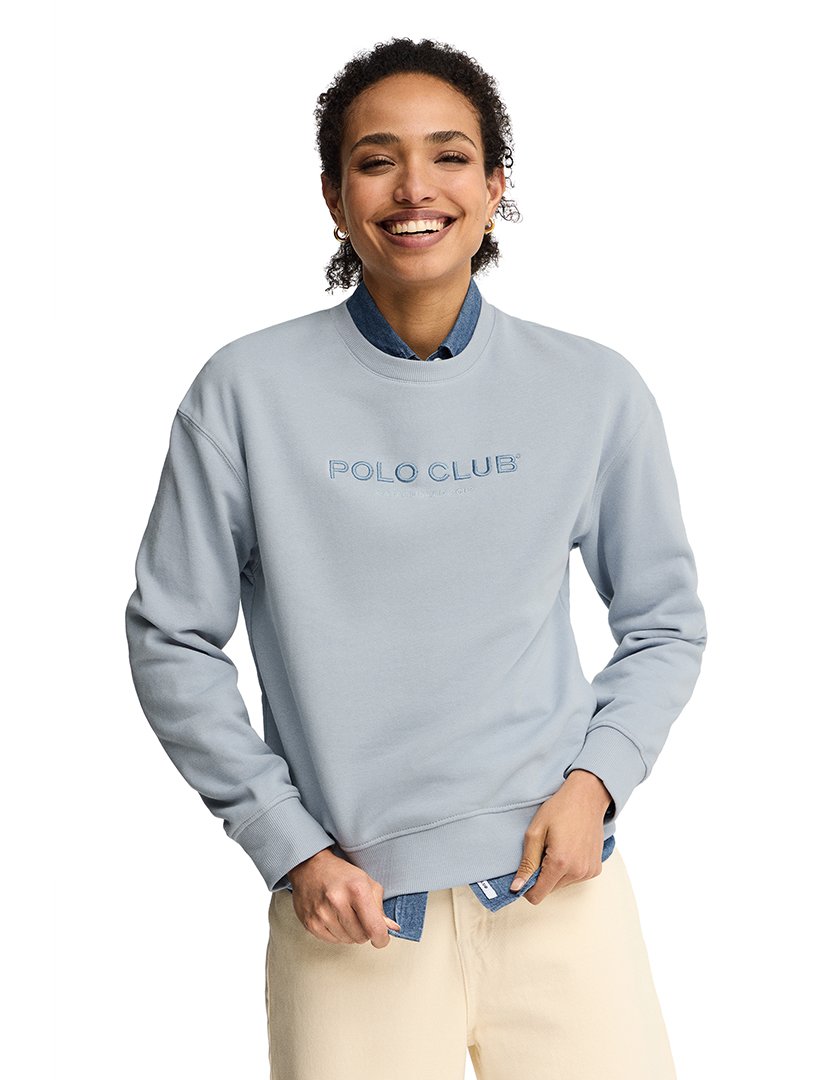Sweatshirt Boxy Fit Azul Claro