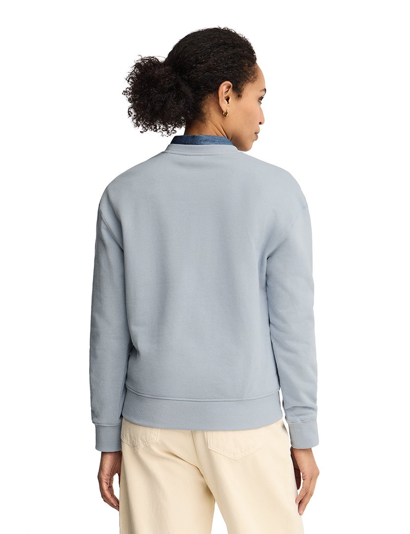 Sweatshirt Boxy Fit Azul Claro