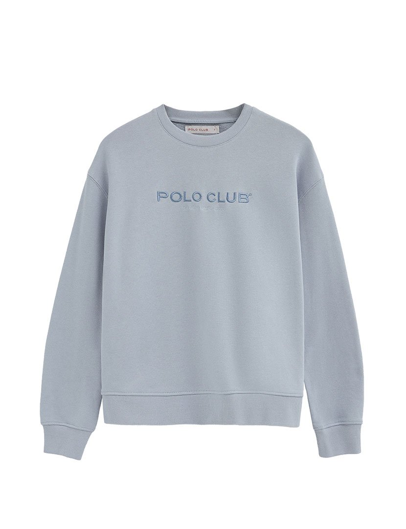 Sweatshirt Boxy Fit Azul Claro
