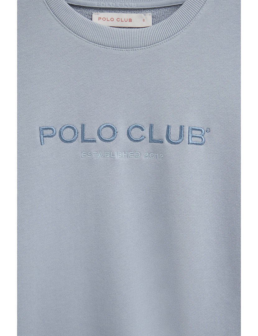 Sweatshirt Boxy Fit Azul Claro