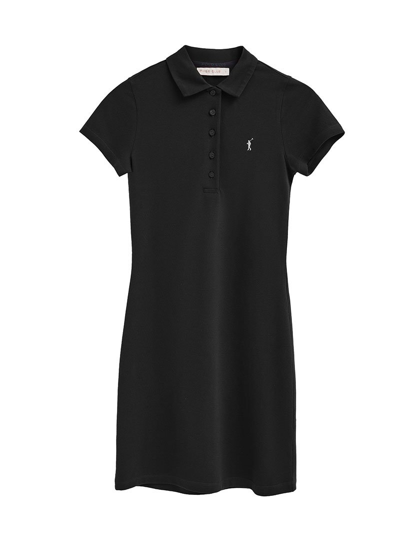 Vestido Midi Slim Fit Preto