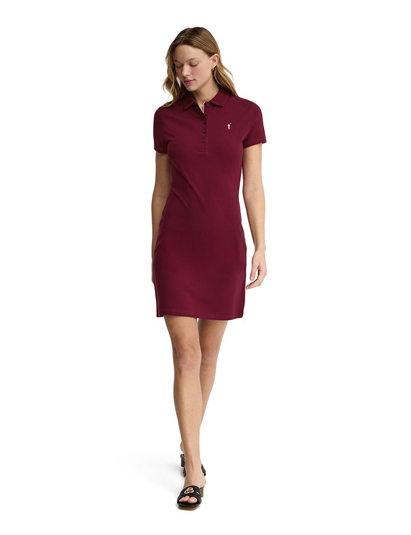 Vestido Midi Slim Fit Bordô