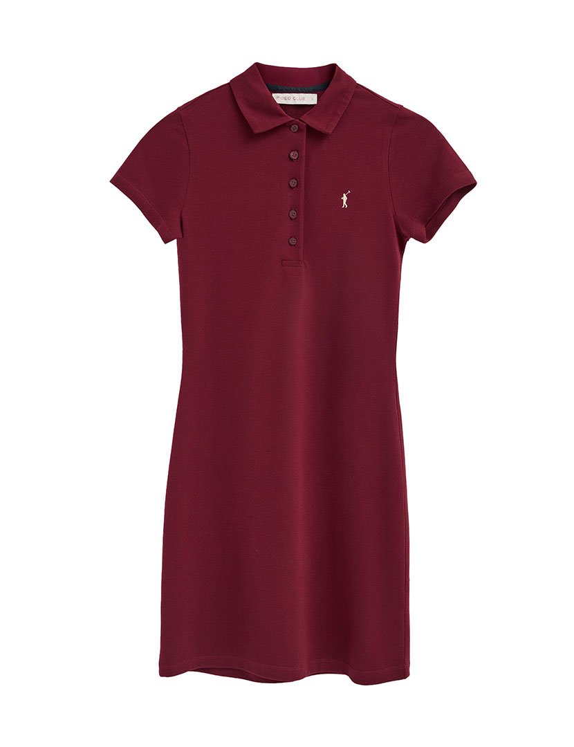 Vestido Midi Slim Fit Bordô