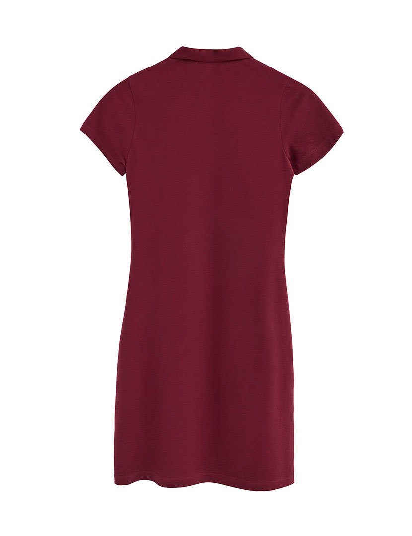 Vestido Midi Slim Fit Bordô