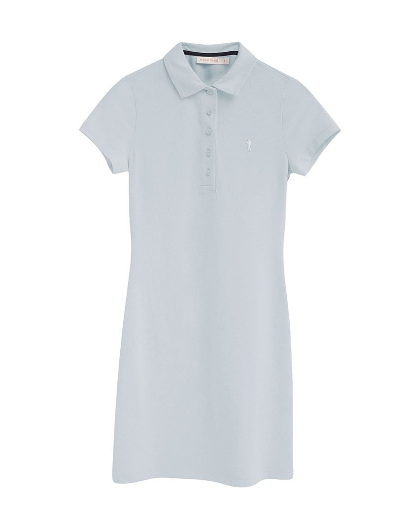 Vestido Midi Slim Fit Azul Claro