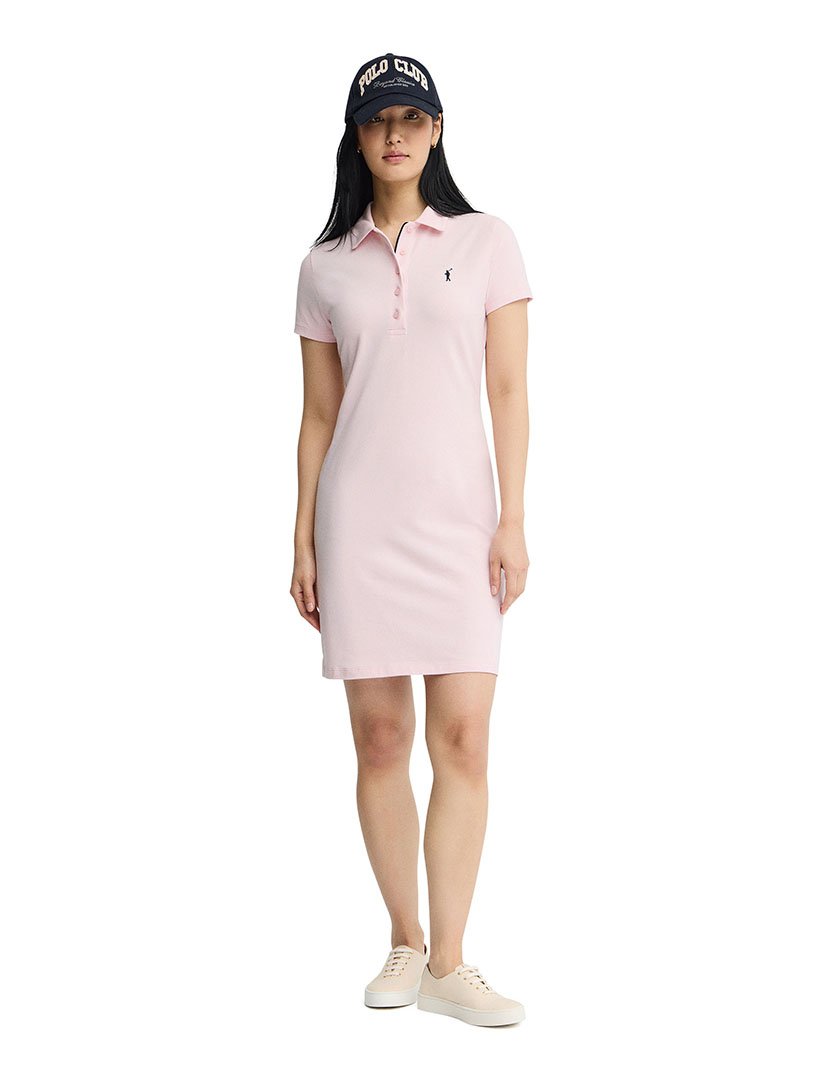 Vestido Midi Slim Fit Rosa