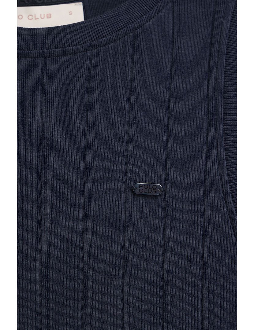 Vestido Comprido Slim Fit Azul