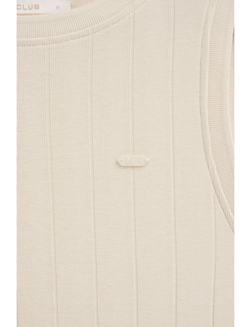 Vestido Comprido Slim Fit Bege