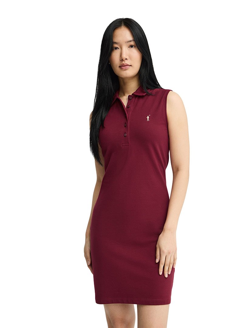 Vestido Curto Slim Fit Bordô