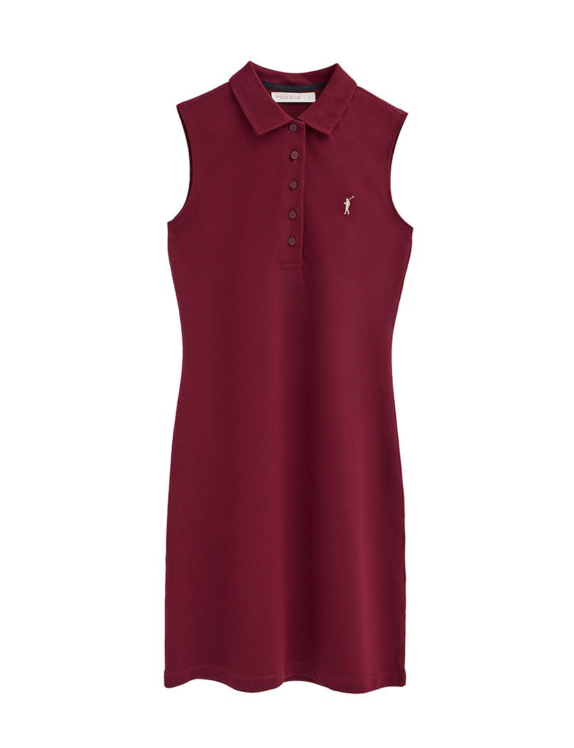 Vestido Curto Slim Fit Bordô