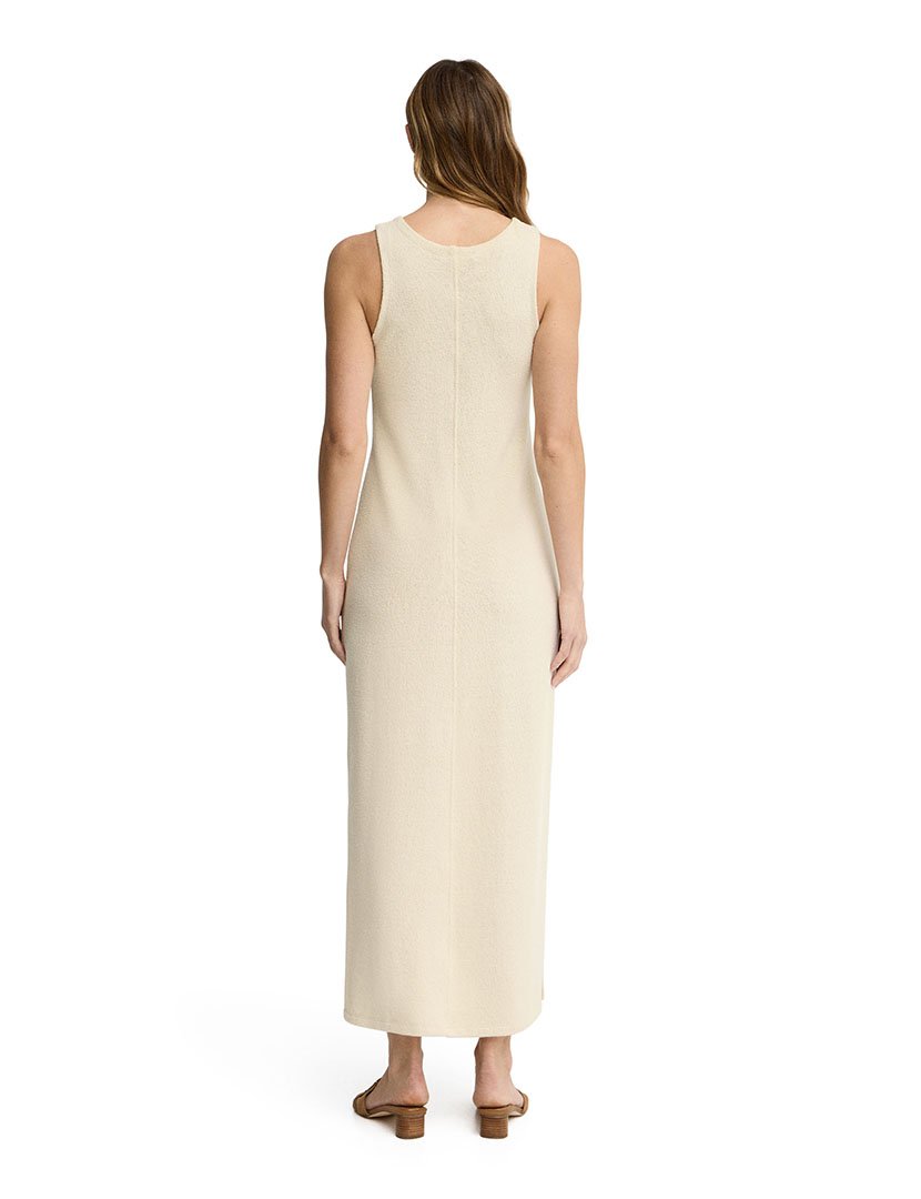 Vestido Comprido Slim Fit Bege
