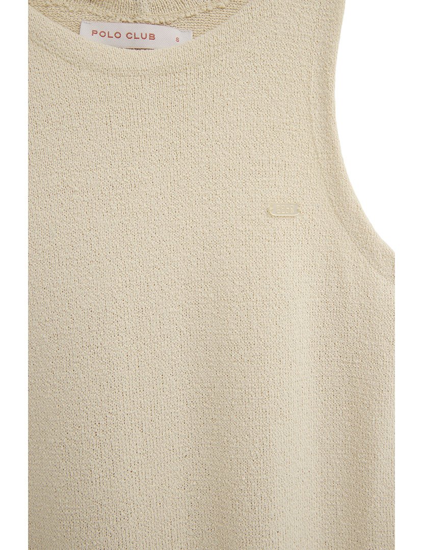 Vestido Comprido Slim Fit Bege
