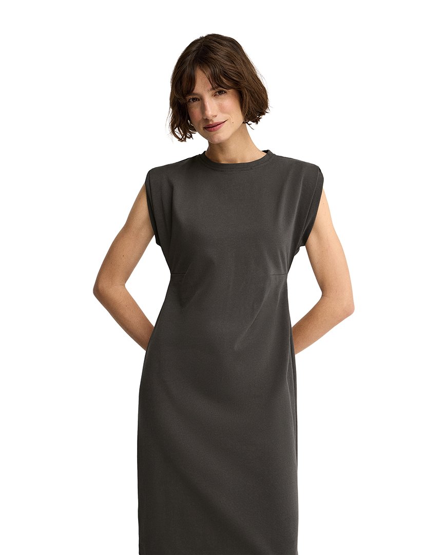 Vestido Comprido Regular Fit Cinzento
