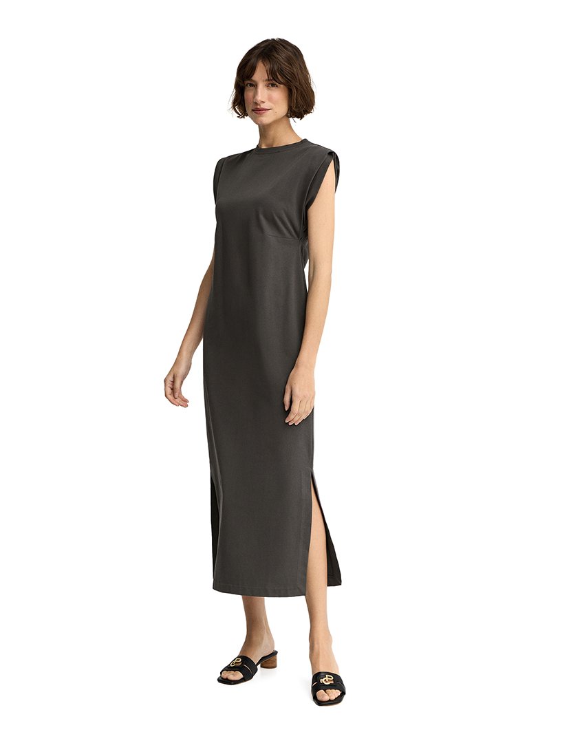 Vestido Comprido Regular Fit Cinzento