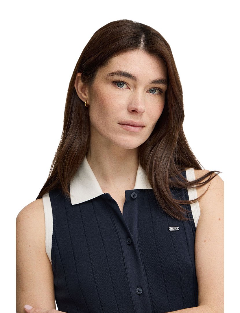 Vestido Comprido Slim Fit Azul