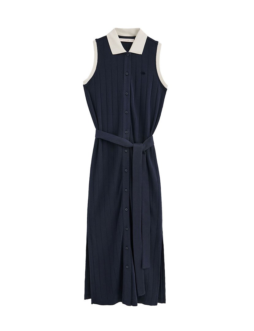 Vestido Comprido Slim Fit Azul