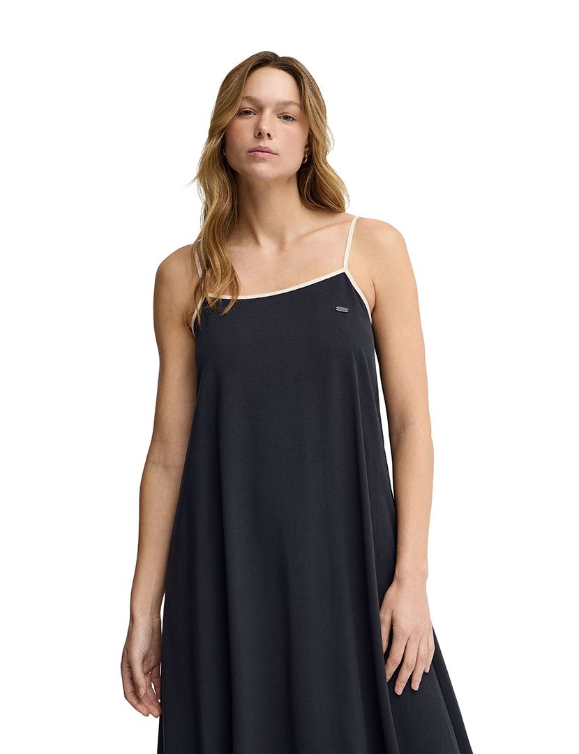 Vestido Comprido Loose Fit Azul