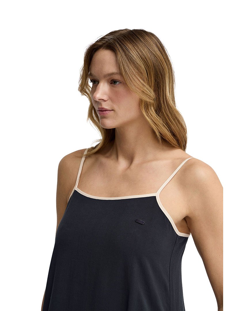 Vestido Comprido Loose Fit Azul