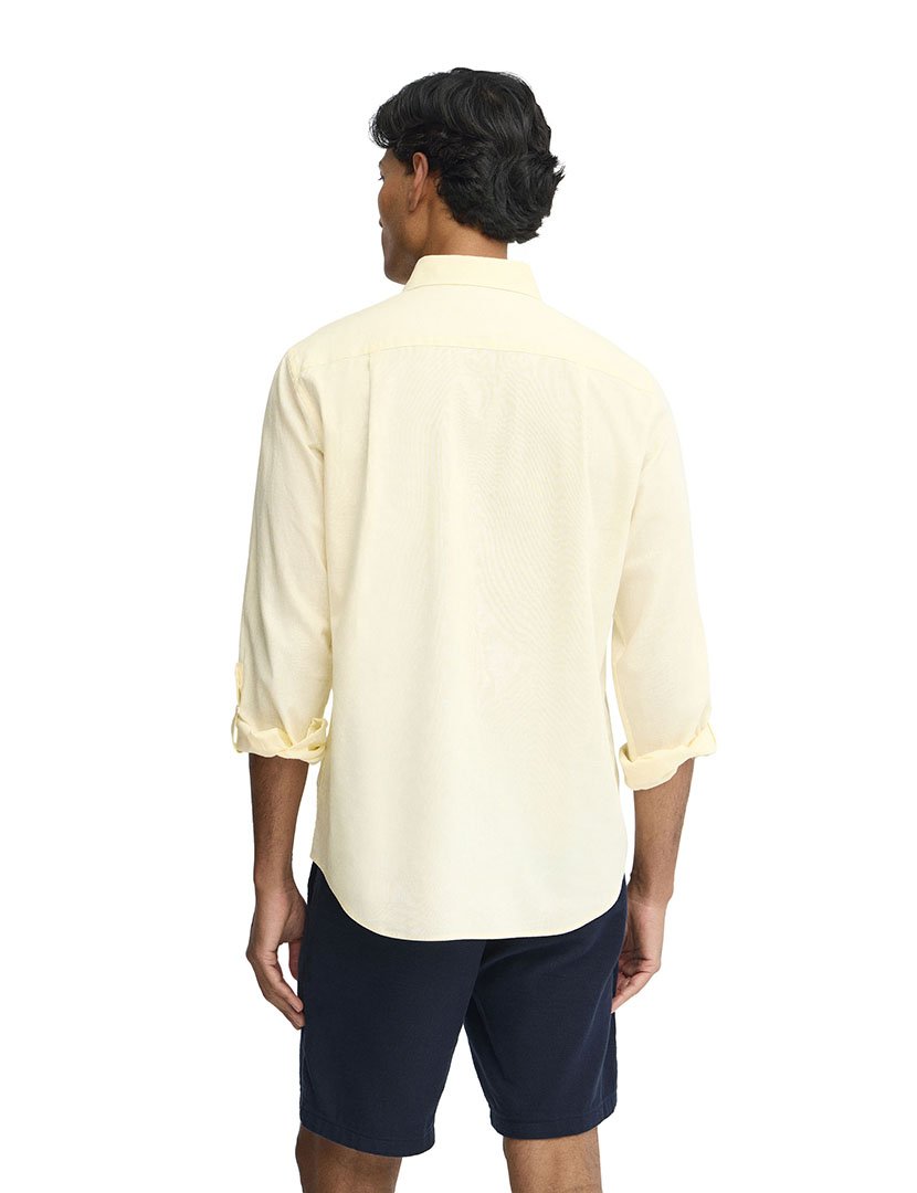 Camisa manga comprida Regular Fit Amarelo Pastel