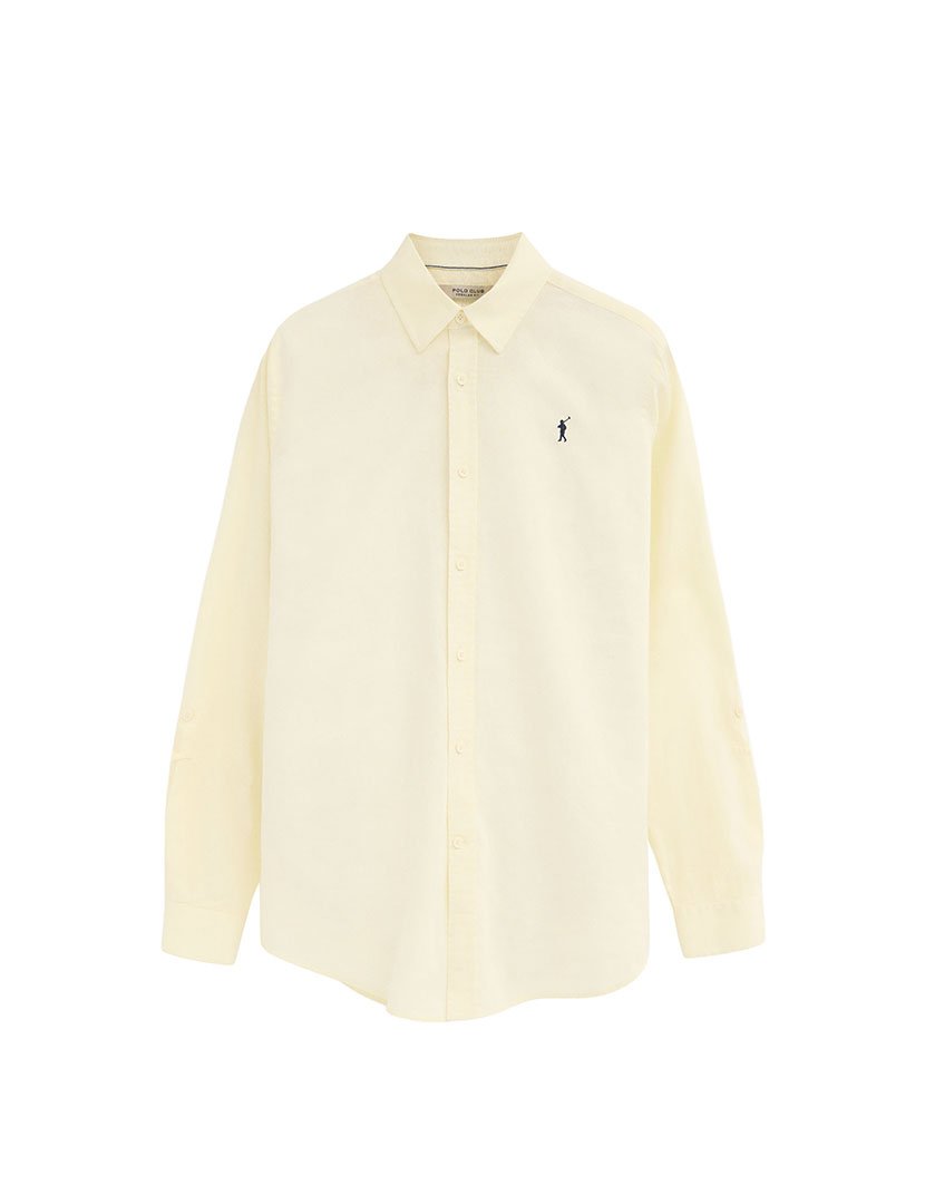 Camisa manga comprida Regular Fit Amarelo Pastel