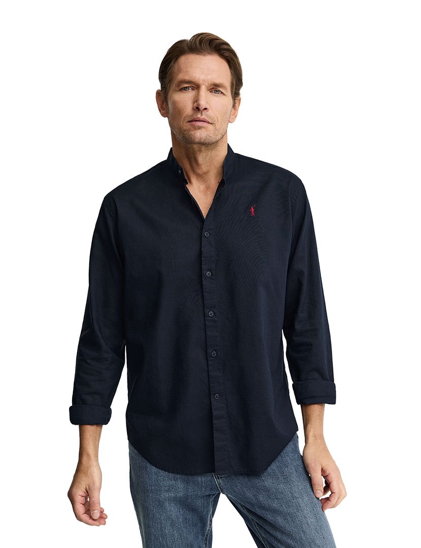Camisa manga comprida Regular Fit Azul
