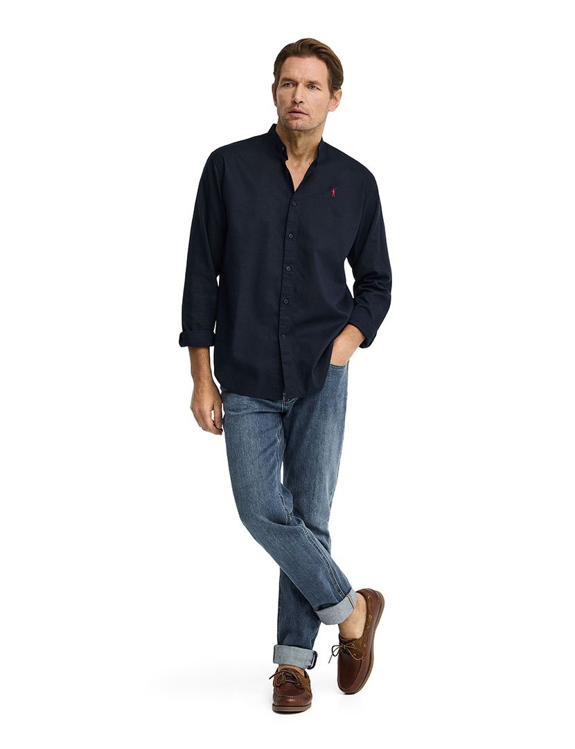 Camisa manga comprida Regular Fit Azul