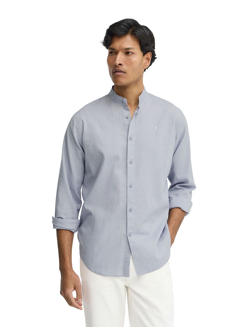 Camisa manga comprida Regular Fit Azul Claro