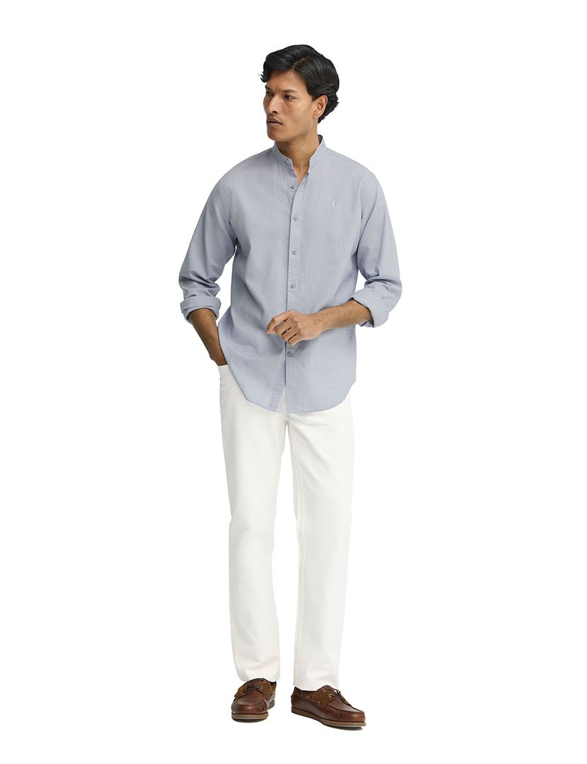 Camisa manga comprida Regular Fit Azul Claro