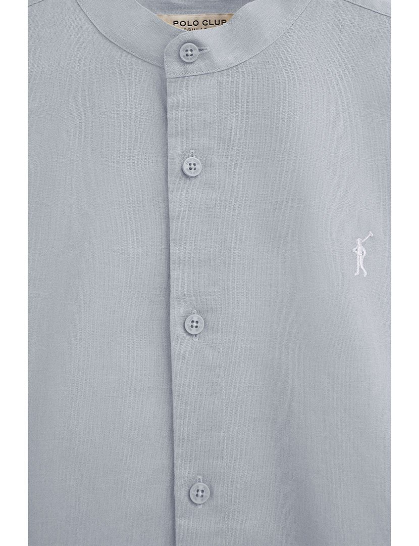 Camisa manga comprida Regular Fit Azul Claro