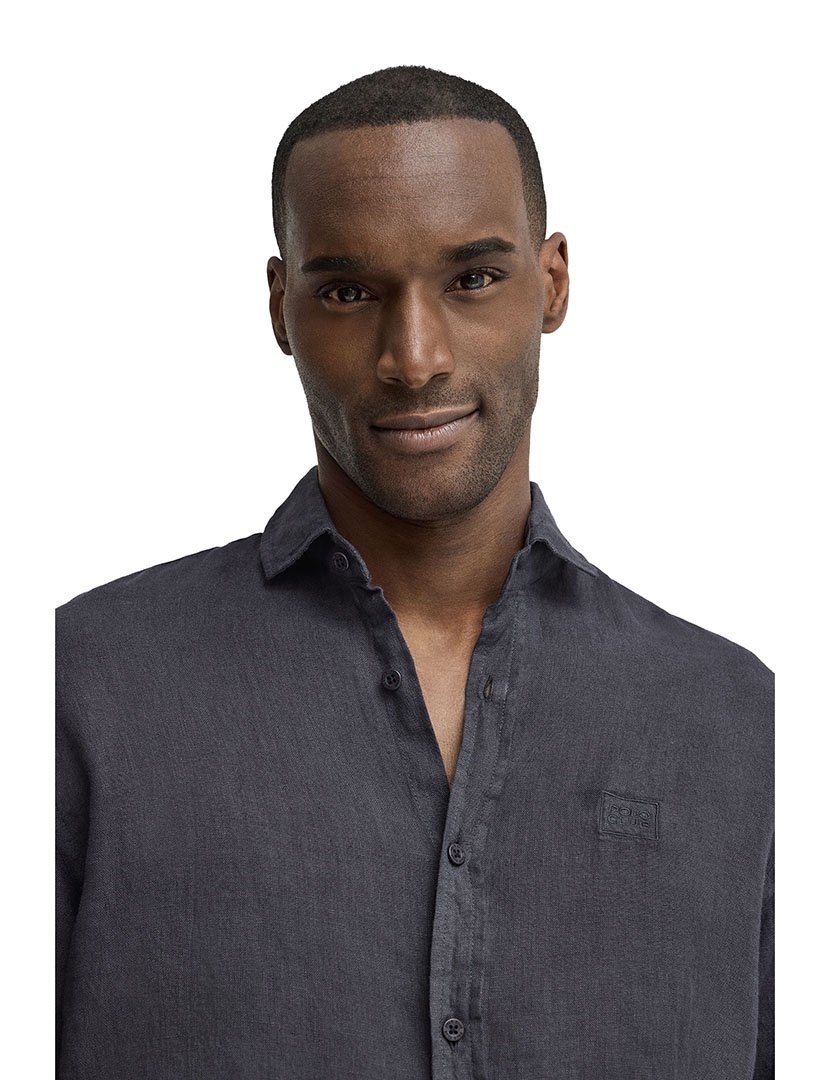 Camisa manga comprida Regular Fit Azul