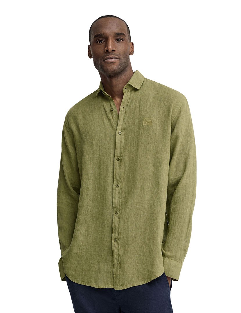 Camisa manga comprida Regular Fit Verde