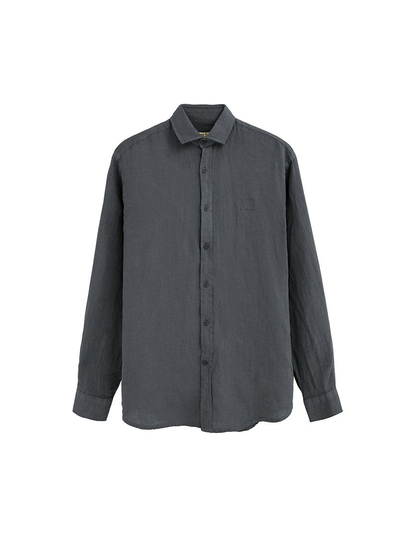 Camisa manga comprida Regular Fit Cinzento