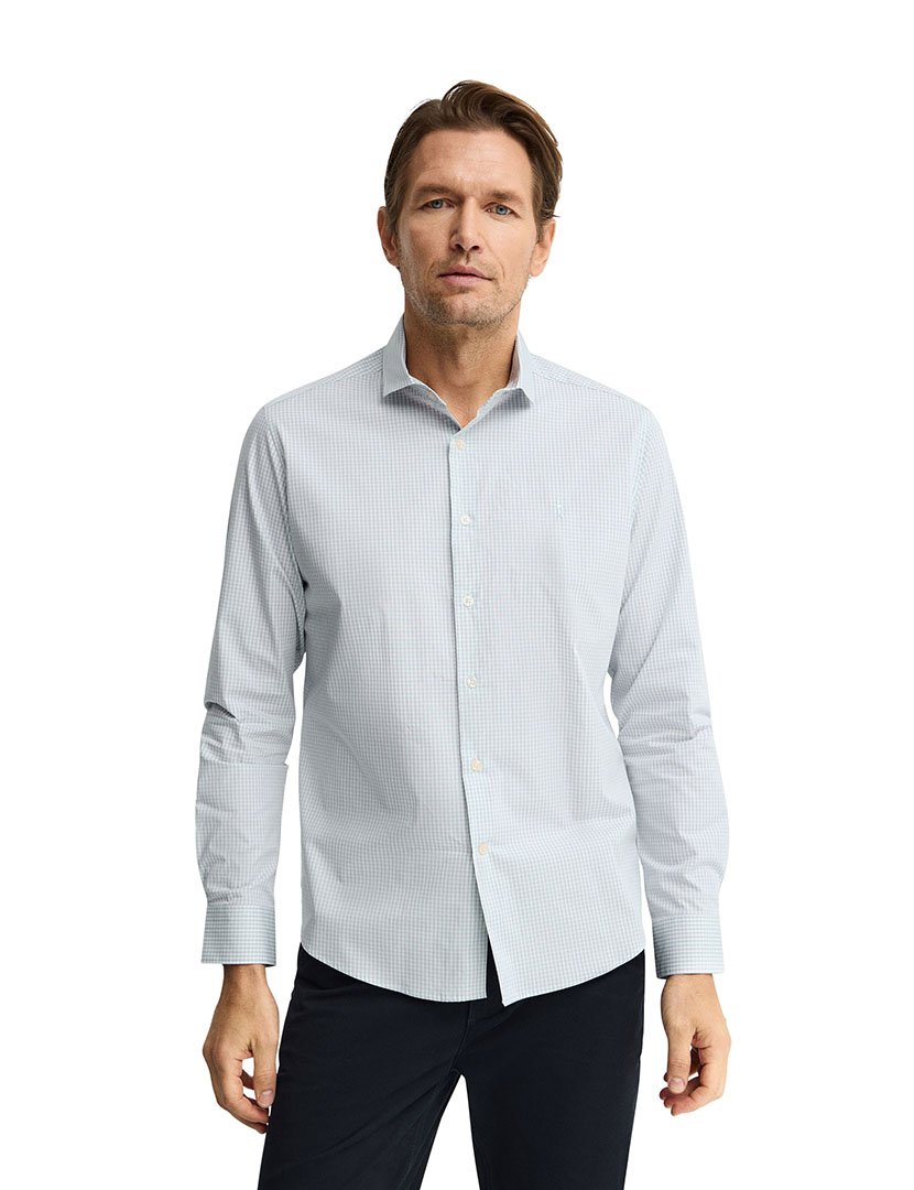 Camisa manga comprida Slim Fit Azul Claro