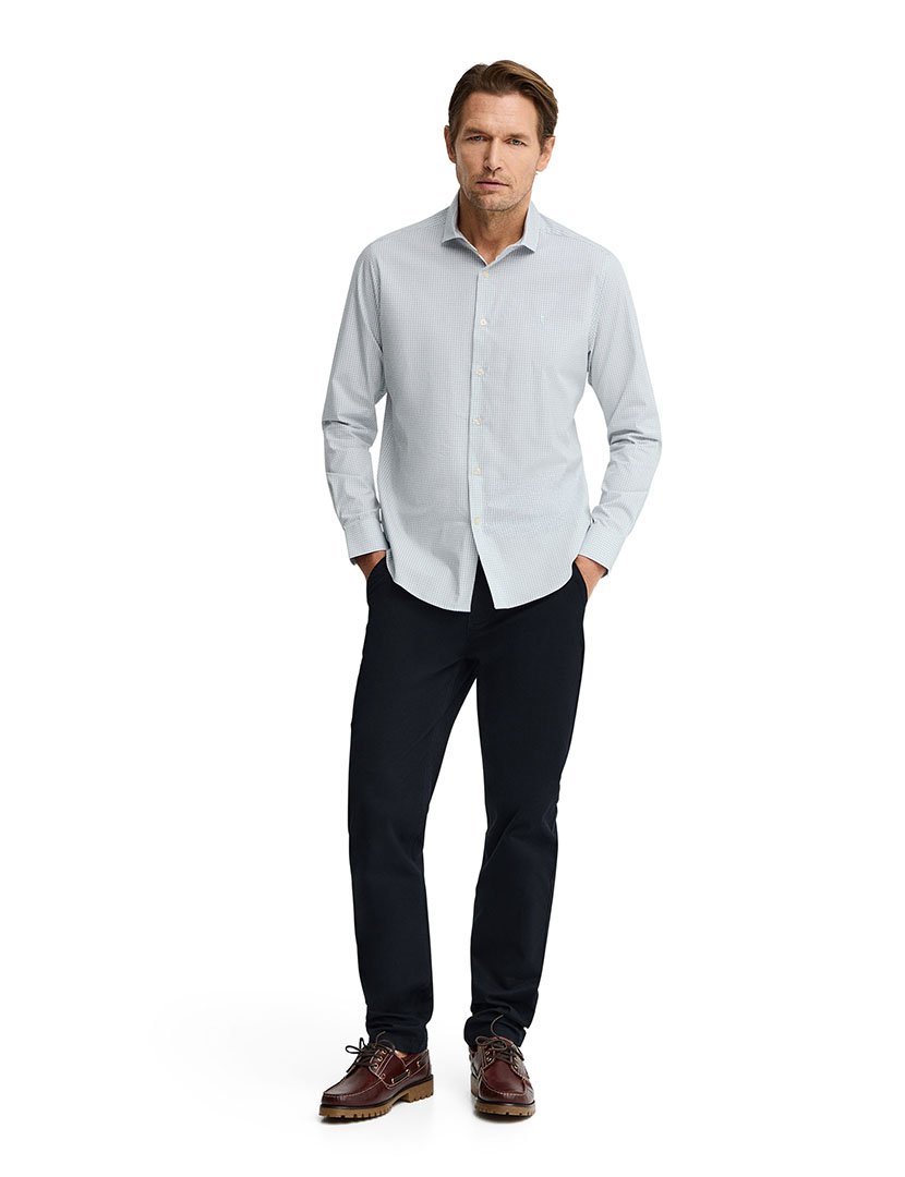 Camisa manga comprida Slim Fit Azul Claro