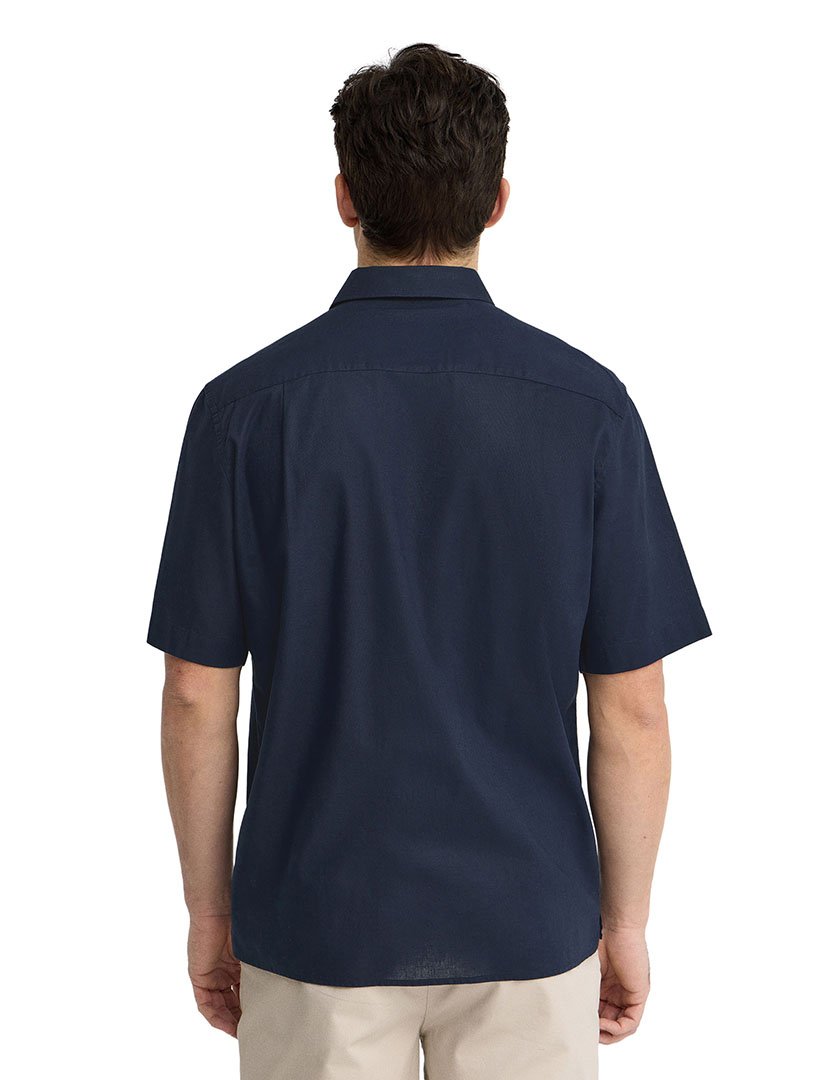 Camisa manga curta Regular Fit Azul
