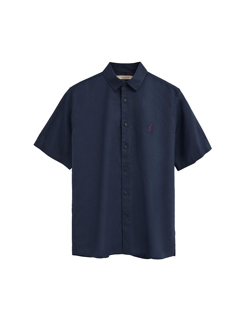 Camisa manga curta Regular Fit Azul