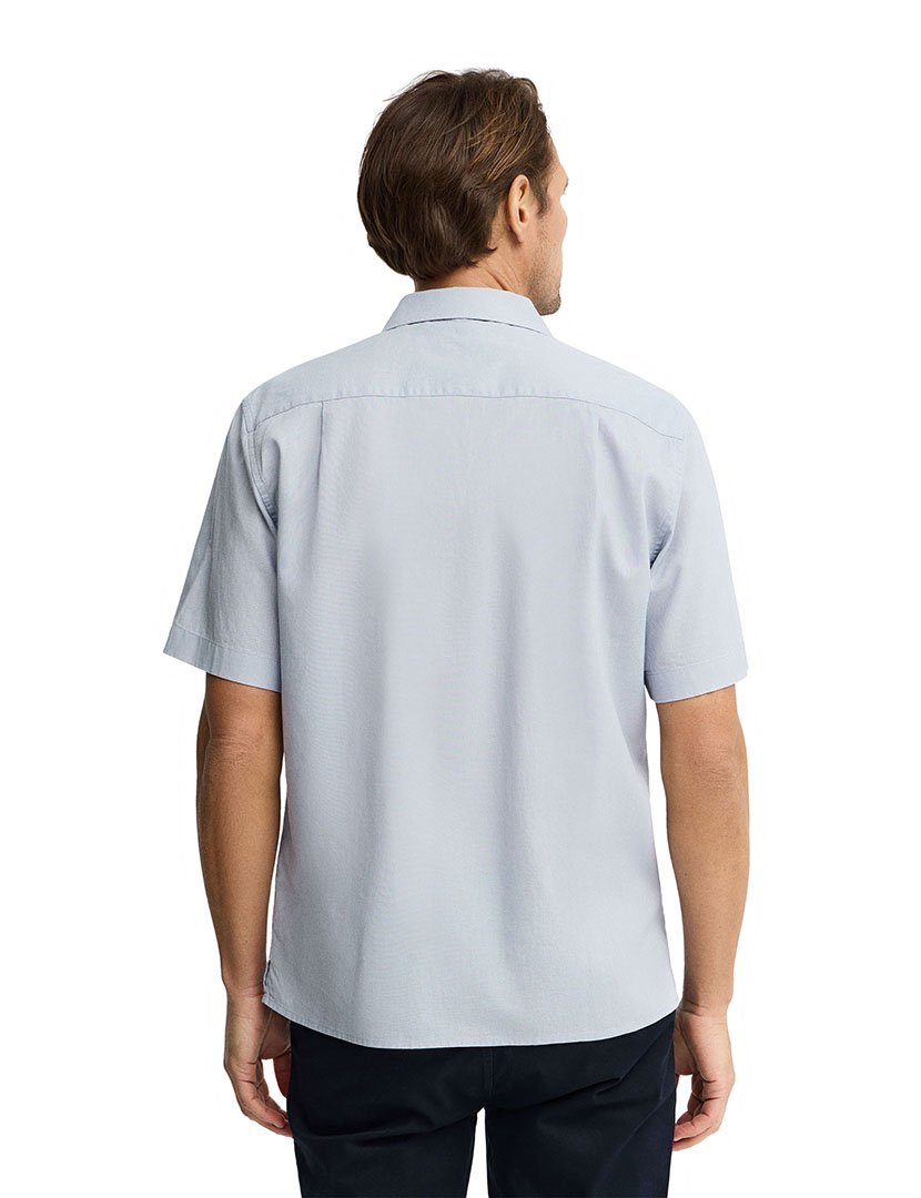 Camisa manga curta Regular Fit Azul Claro