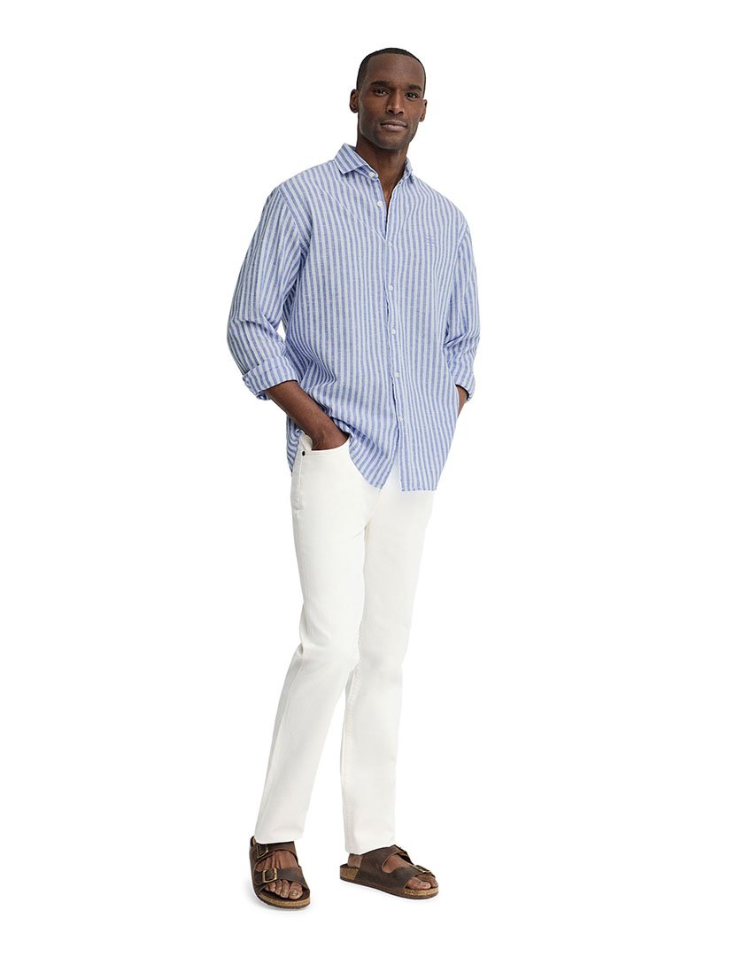 Camisa manga comprida Regular Fit Azul