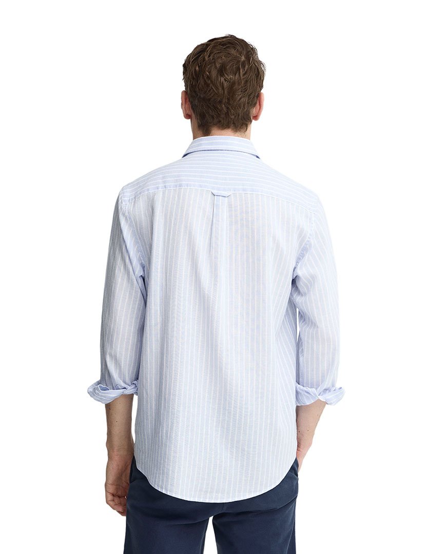Camisa manga comprida Regular Fit Azul Claro